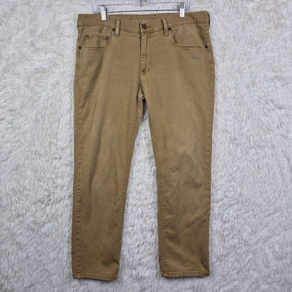 Mott & Bow Slim Fit Merc Khaki Tan Jeans Mens 36x30 Casual